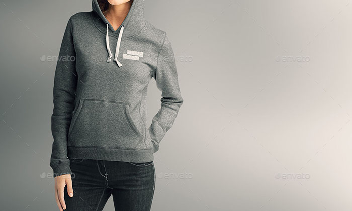 8 Background Women Hoodie Mockup