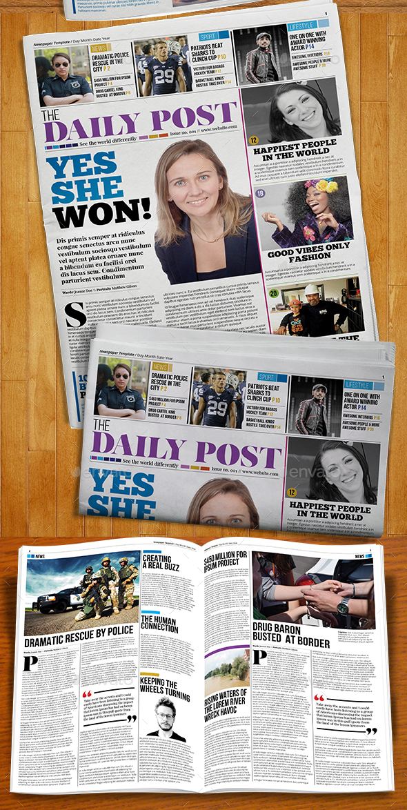 Indesign Newspaper Template