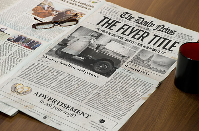 Front Page Newspaper Template