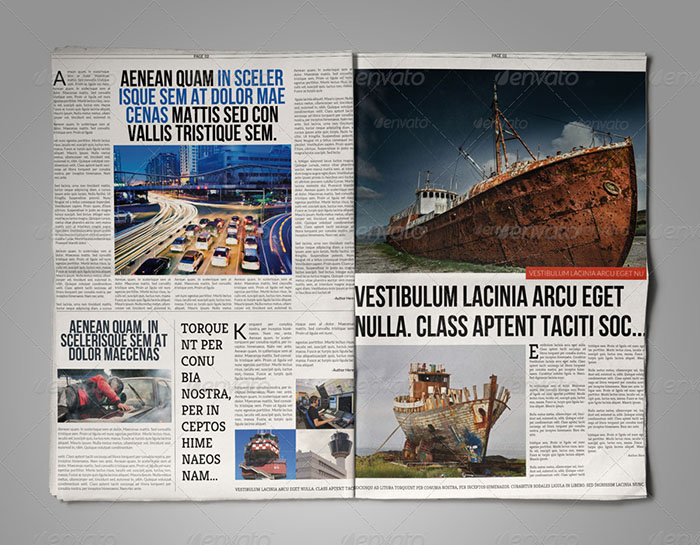 PSD Format Newspaper Template