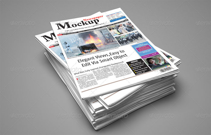 Automatic Perspective Newspaper Mockup