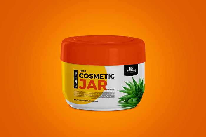 Free Cosmetic Jar Mockup