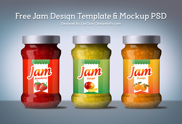 Free Jam Label Design Template & Mockup PSD