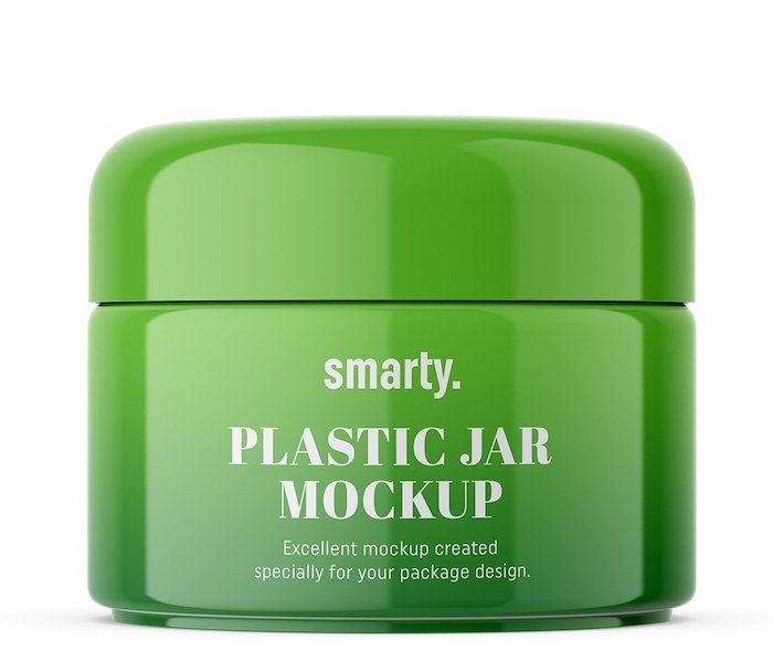 Cosmetic cream jar mockup