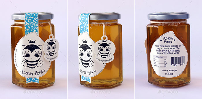 Premium - Honey Jar Labels Design