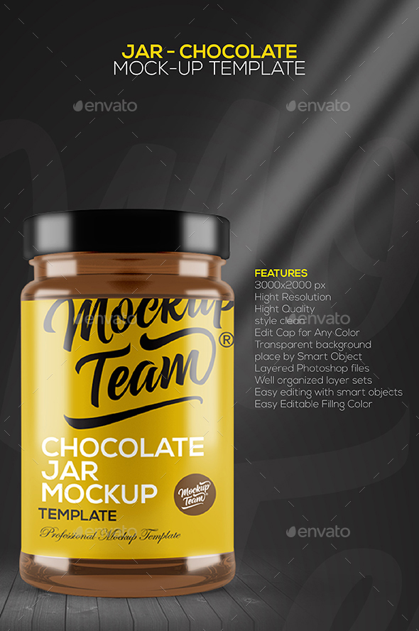 Jar – Chocolate Mockup Template