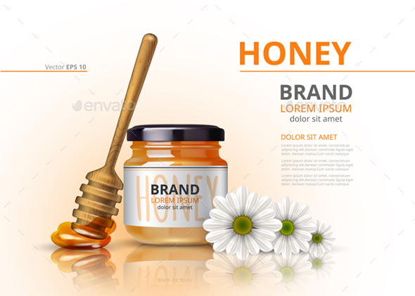 Realistic Acacia Honey Jar Mockup – Premium