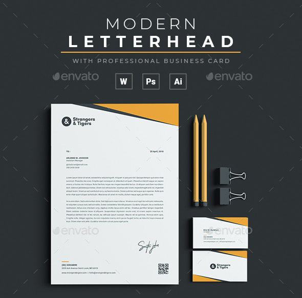 Letterhead + Business Card Template