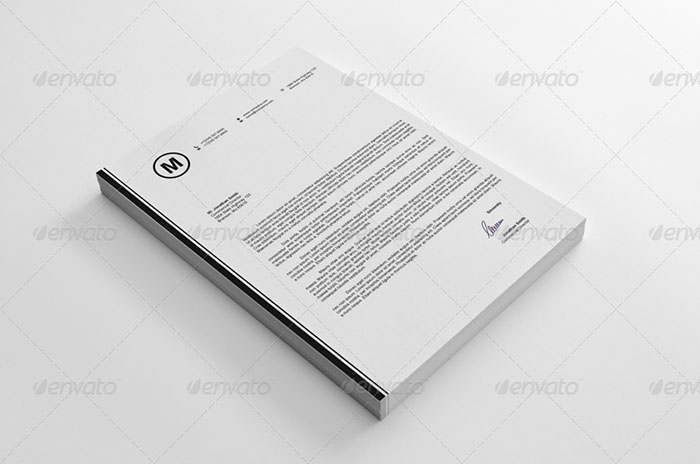 5 White & Black Business Corporate Letterheads (MS Word)