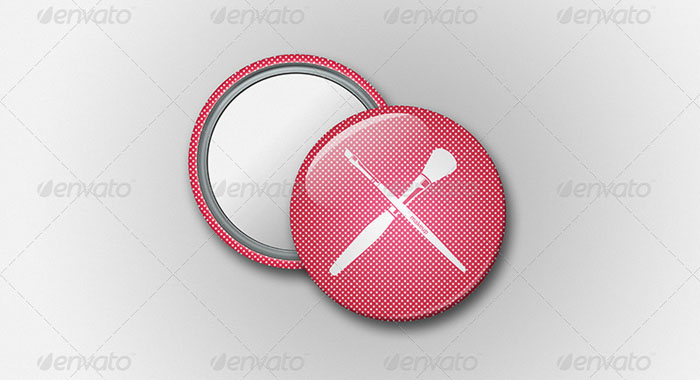Mirror Button Badge Mockup