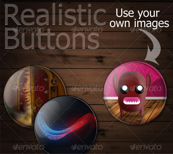 Premium Realistic Buttons/Pins