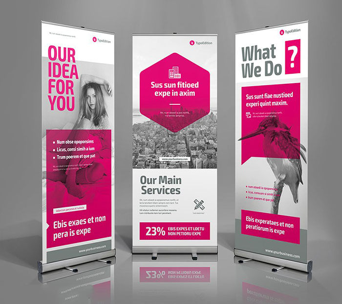 Multipurpose Business Roll-up Banner Templates InDesign