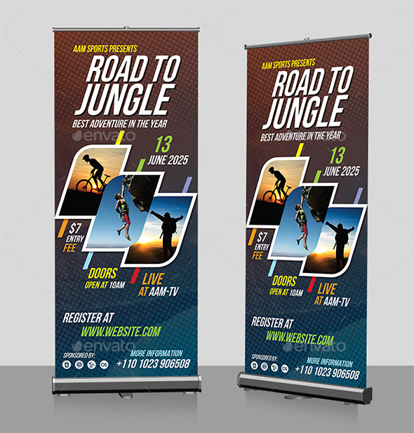 Games / Sports Roll Up Banner Template