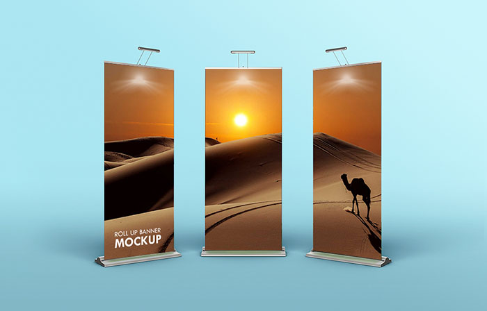 Free Roll Up Banner Mockup