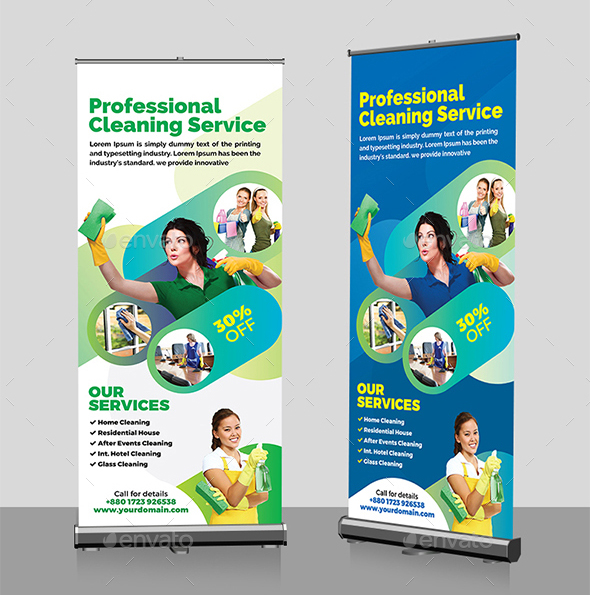 Clean Services Roll-Up Banner Template