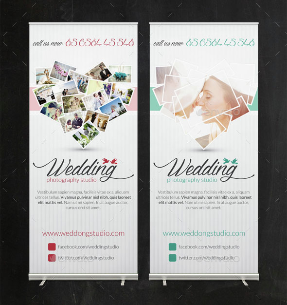 Wedding Photo Studio Roll-up Template