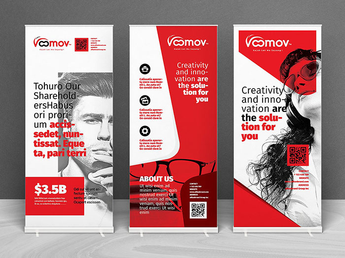 Modern Corporate Roll-up Design T– Premium