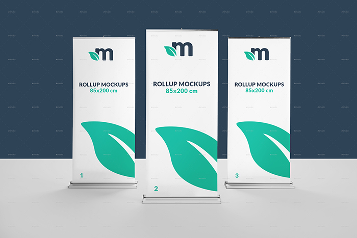 10 PSD Roll Up Banner Mockups