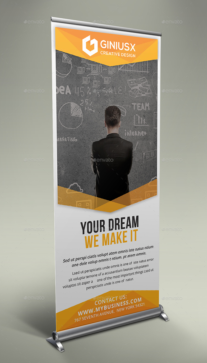 4 PSD Corporate Roll Up Banner Bundle