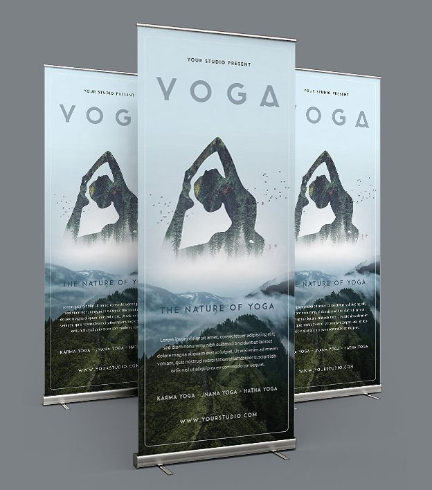 Yoga Roll-Up Banner Template