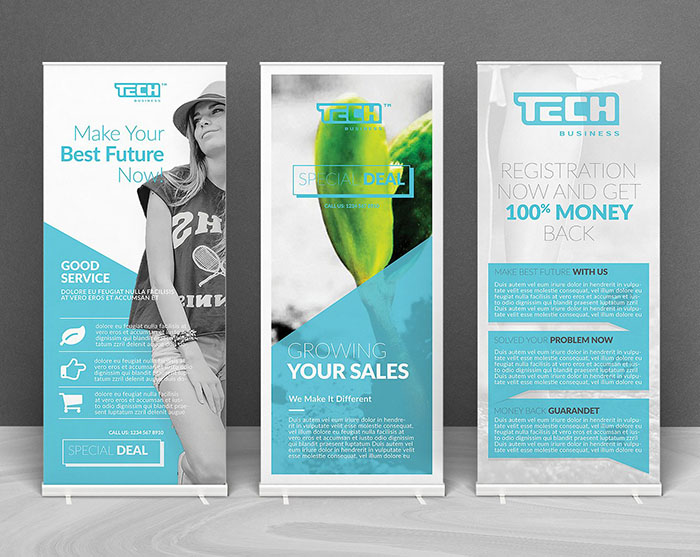 Eye-Catching Business Roll-Up Banner Design Templates