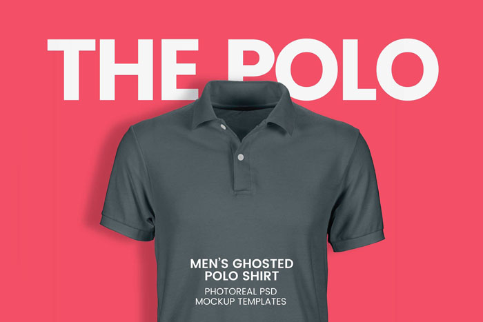 Men’s Ghosted Polo Shirt Templates