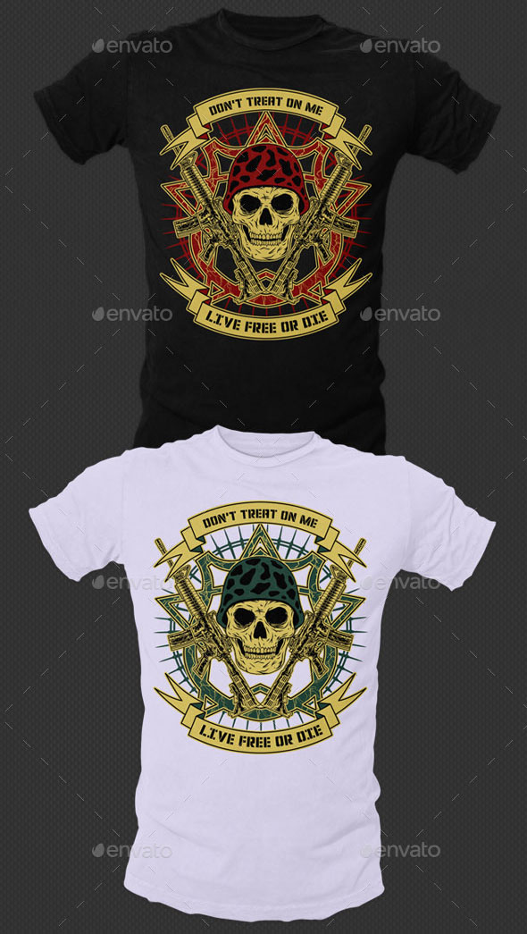 Military Theme T-Shirt Template Vector Ai and EPS