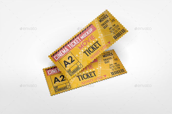 Cinema Ticket Mockup
