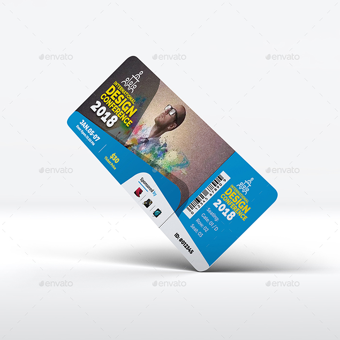 Fully Editable Event or Conference Ticket Template
