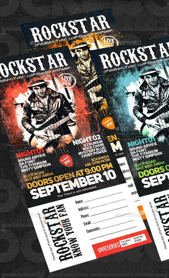 Rock Festival Concert Ticket