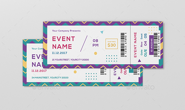 AI & PSD Files Event Ticket