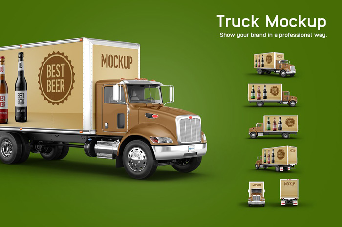 Truck Mockup Template (PSD)
