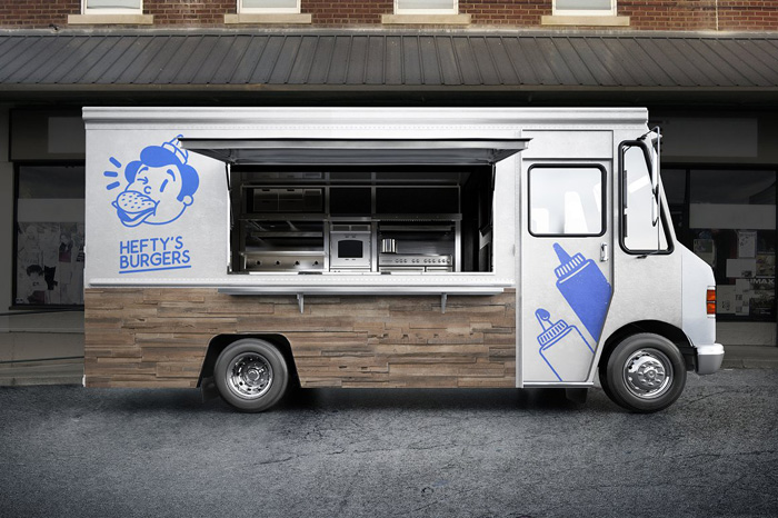  Food truck. PSD Mockup