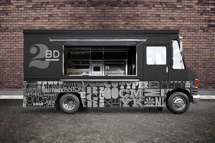  Food truck. PSD Mockup