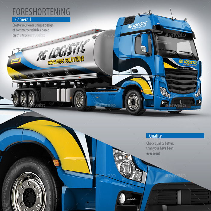 Tank Truck Mock-up PSD