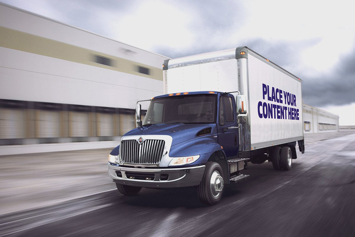 Truck Trailer Advertising Mockup