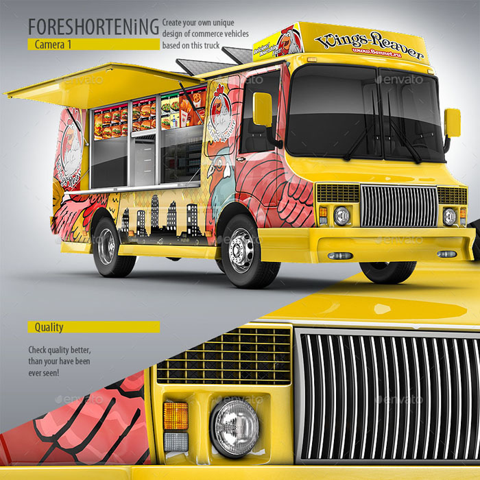 Unique 3d Food truck