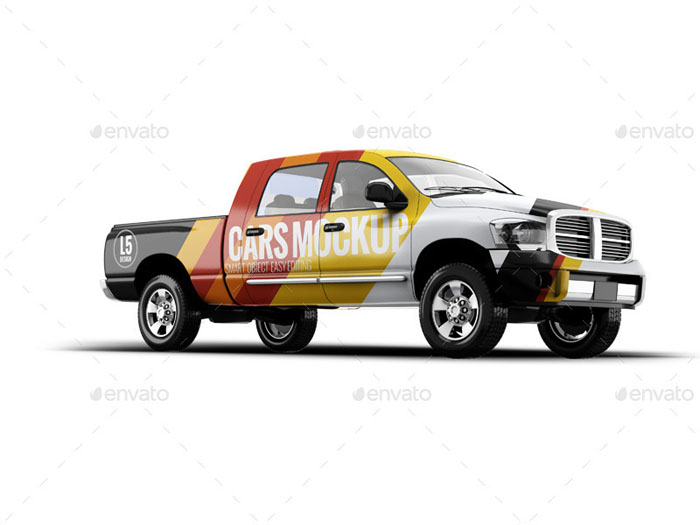 Variable Colored Pickup Mockup