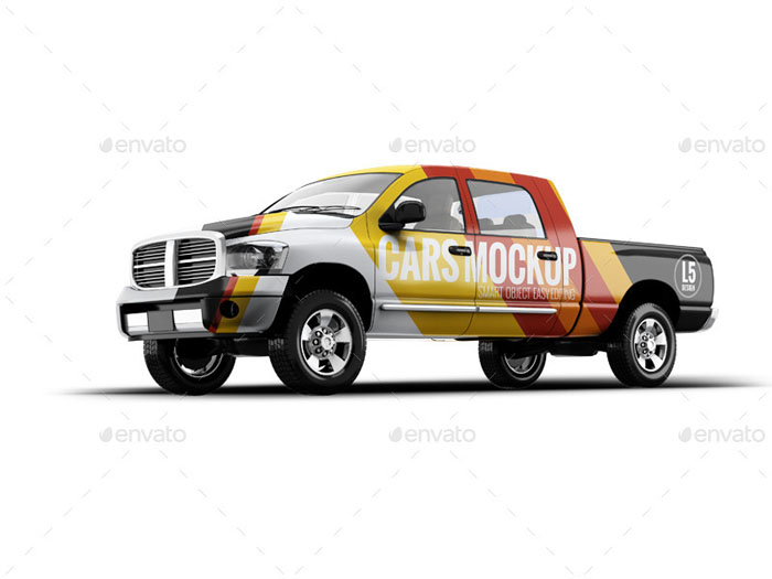 Variable Colored Pickup Mockup