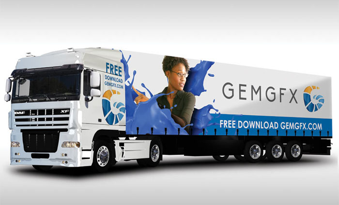 Free Semi Truck & Uniform Mockup