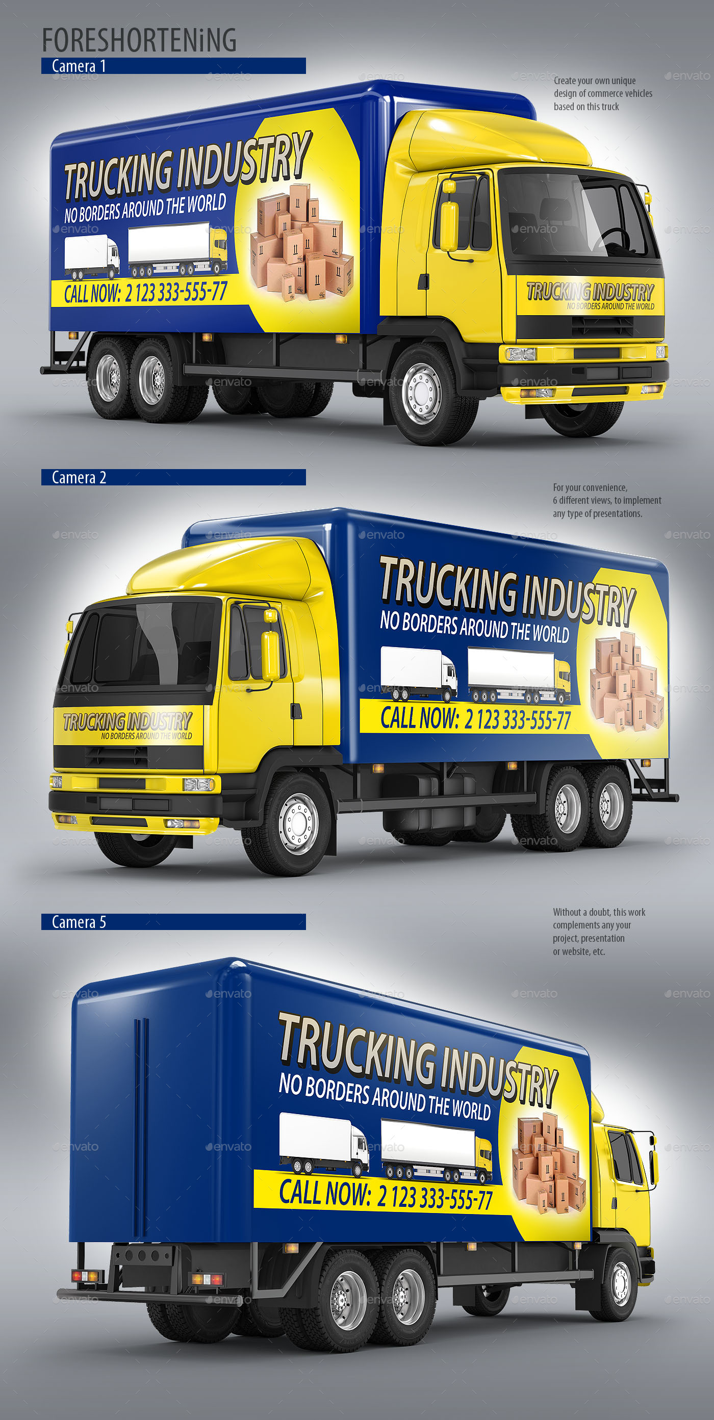 Commercially Branded Truck Mockup