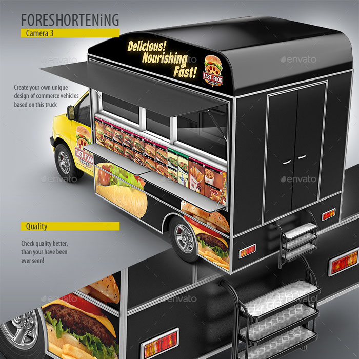 Food Truck Eatery Mockup (Custom Editable)