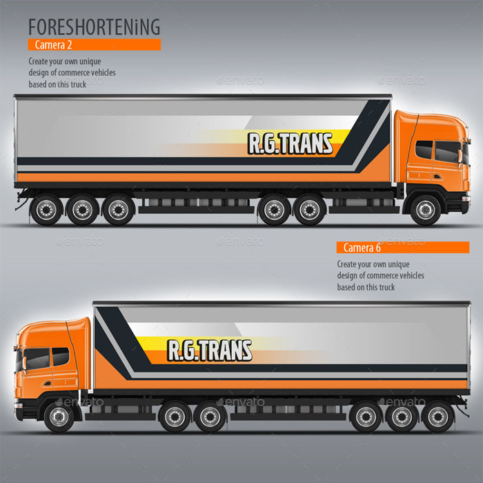 Road Train, Long Vehicle Mockup