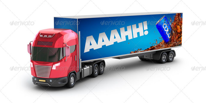 Truck Trailer Mockup