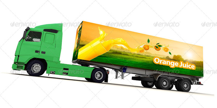 Truck Trailer Mockup