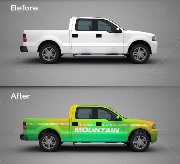 Pickup Trucks Mockups