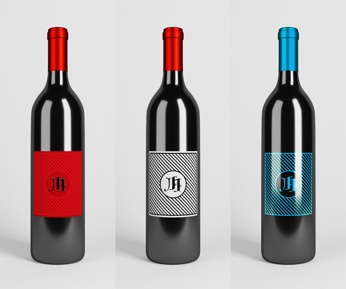 Wine Bottle Mockup PSD with Parallax---Free