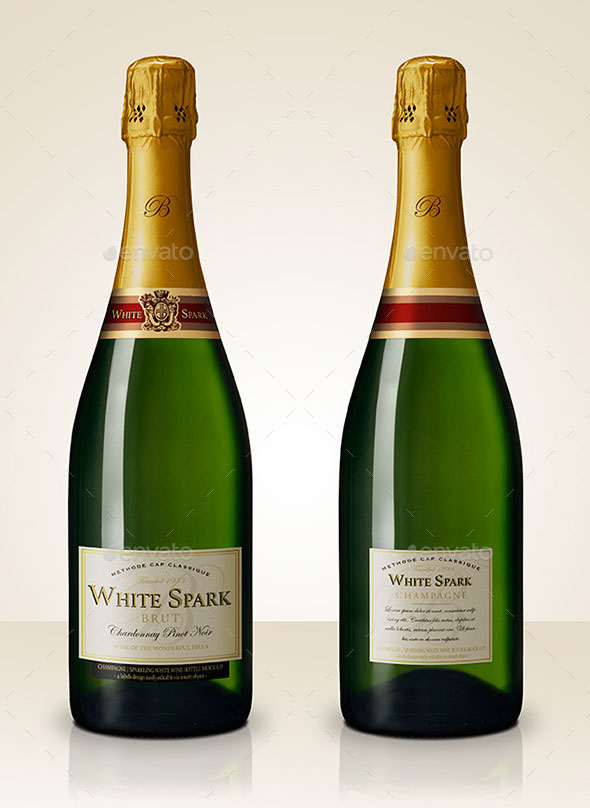 Premium Champagne Bottle Mockup