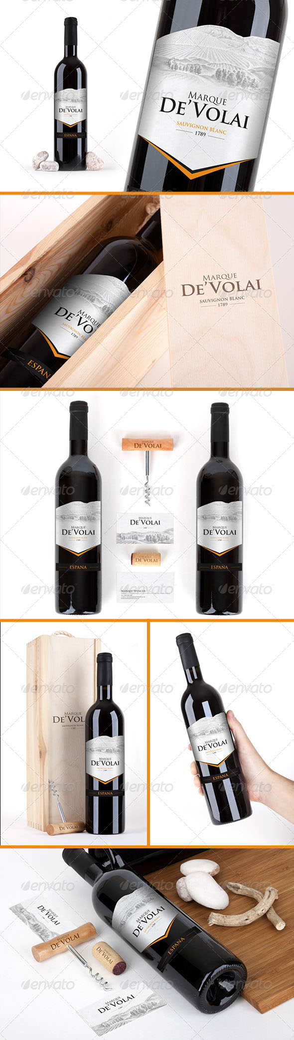 Wine Bottle Branding Mock-Up