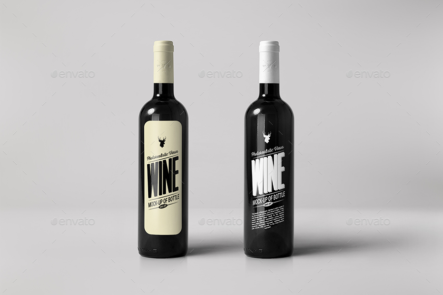Wine Bottles Mock-Up
